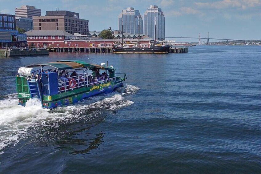 Harbour Hopper on the water near the Cable Wharf