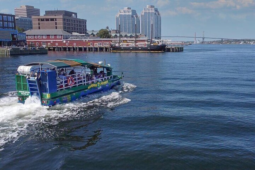 Harbour Hopper on the water near the Cable Wharf