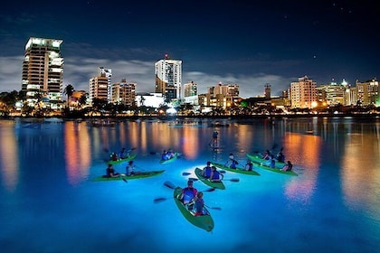 Tour notturno di LED in kayak nella laguna di Condado