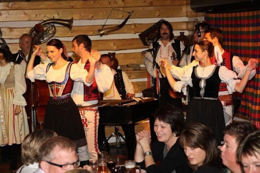 Czech Folklore Show with dinner and private transfer