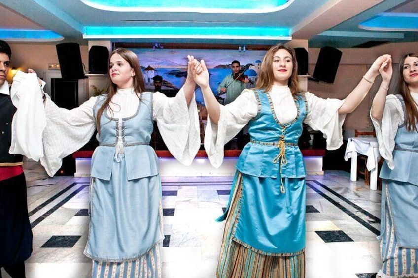Traditional Greek Night live Music & Dinner Show in Santorini