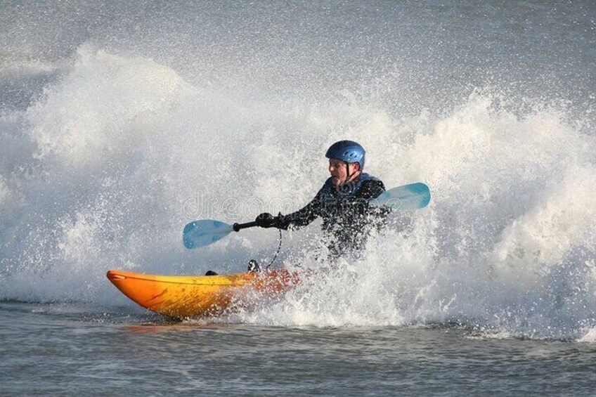 Kayak Surfing Available too, please call for help.