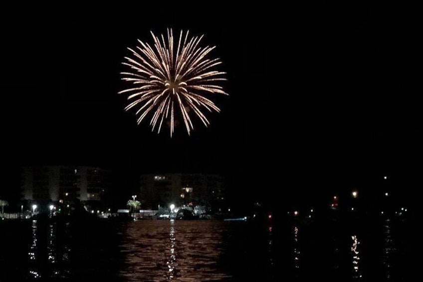 Destin Harbor Firework Show by Boat