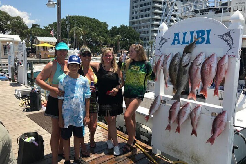 6 Hour Family Fun Fishing Charter on a 42’ Sportfish ,Alibi