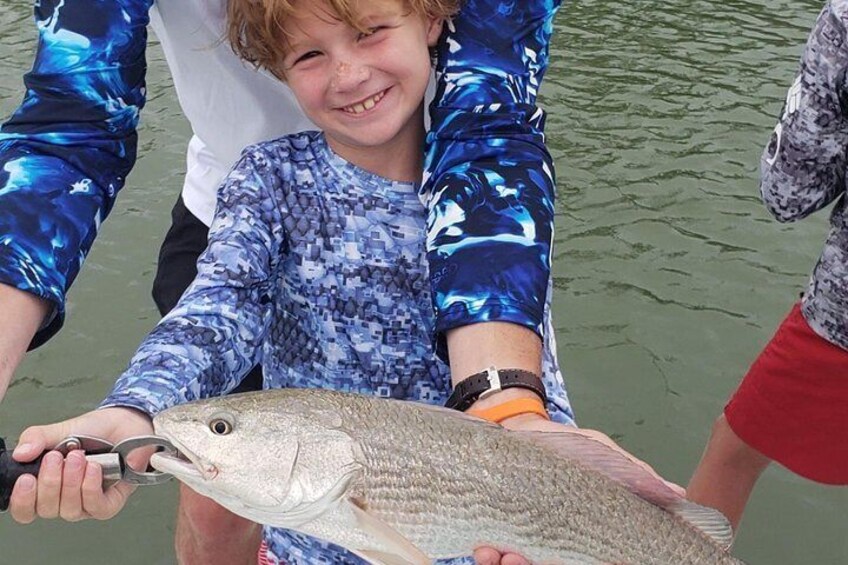 Which is cuter, the smile or the redfish!