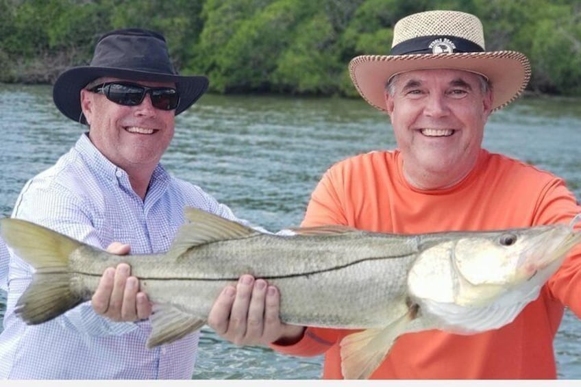 Bob and Art with a nice keeper snook!