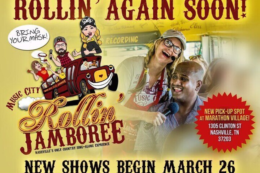 Nashville Rollin' Jamboree Comedy Country Sing-Along City Bus Tour