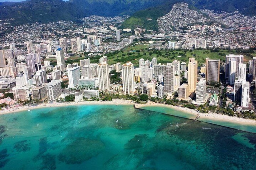 Waikiki skyline from the air