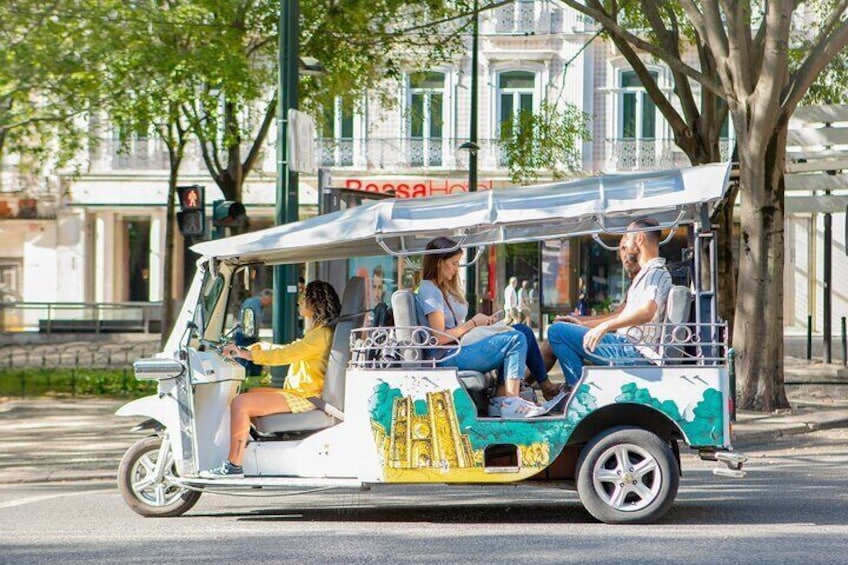 Tuk tuk guided tour in Lisbon. 