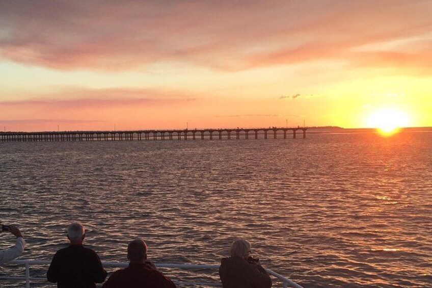 Sunset over the iconic Urangan Pier