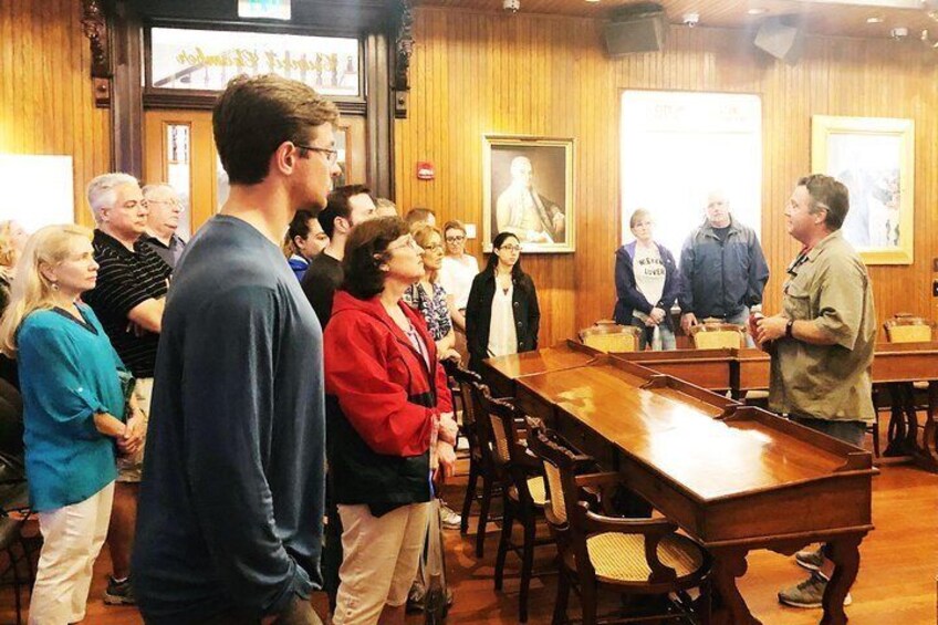 Tour guide Daniel inside City Hall