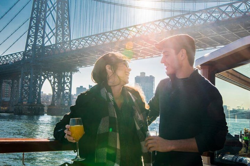 Enjoy views under the Brooklyn, Manhattan and Williamsburg Bridges!