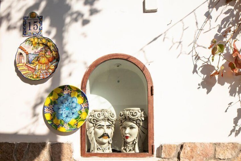 Artisanal products sold in the shops of Positano on Italy's Amalfi Coast.