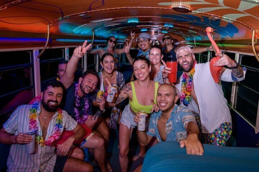 Tamarindo Sunday Funday Beach and Pool Crawl Party Bus