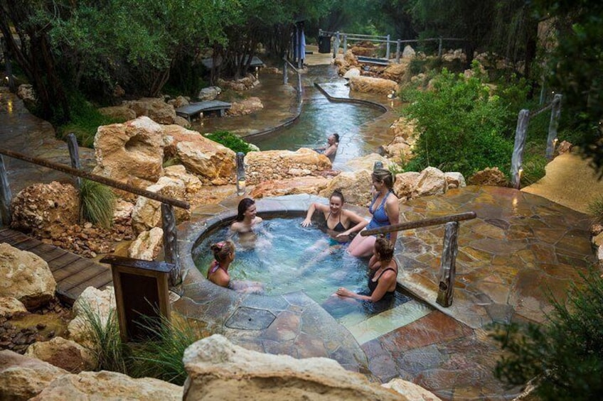 Peninsula Hot Springs Bath House - Enjoying the hot pools in the rain