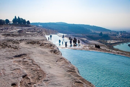 Visiting the Ancient City Hierapolis, Pamukkale and Cleopatra Pool from Mar...