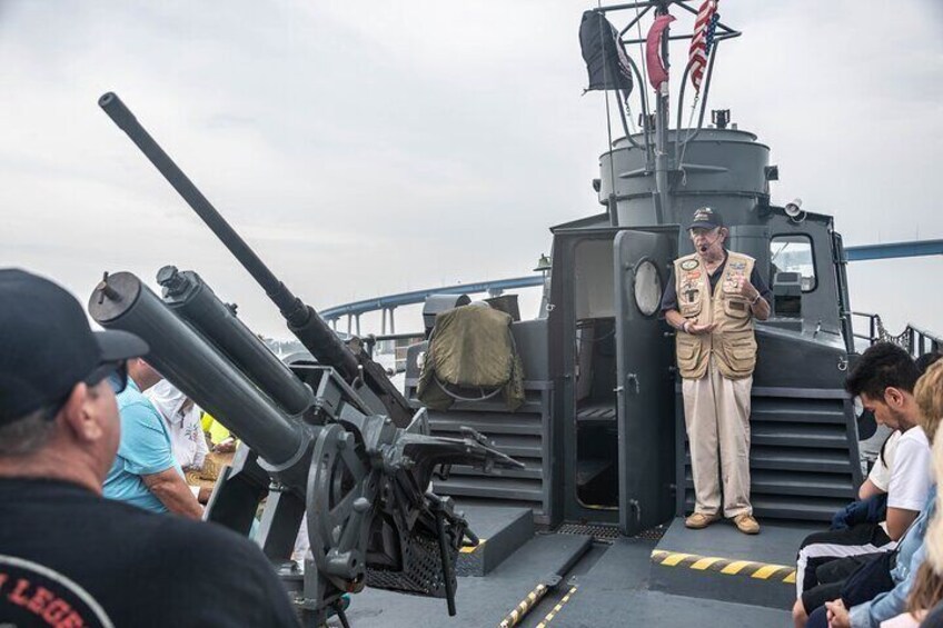 Add this weekend 75-minute PCF 816 Swift boat Naval History tour to your general admission ticket.