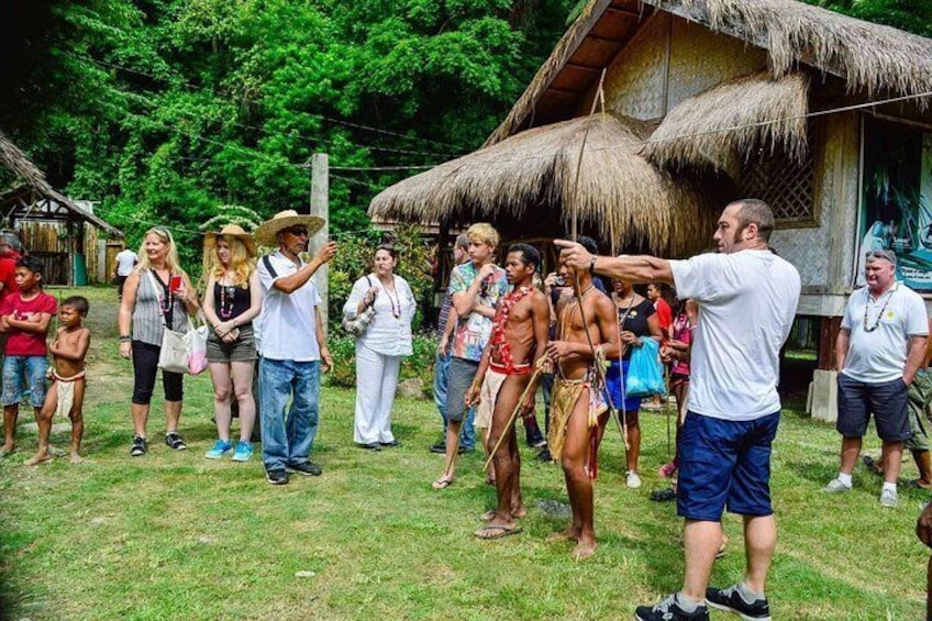 Tourists getting to know more of the tribe at the Batak Visitor Center