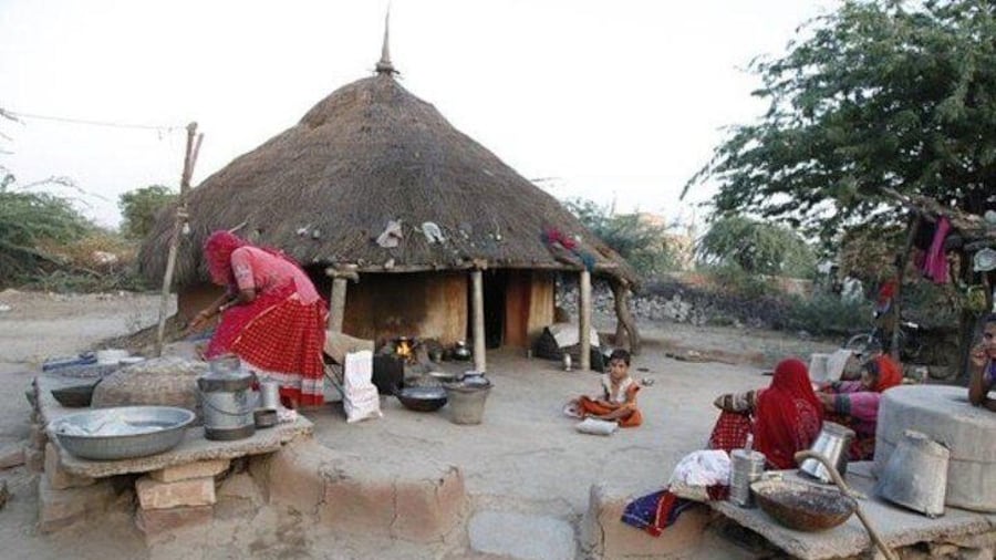 Traditional family home in village