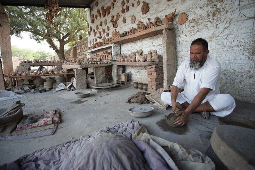 preparing clay