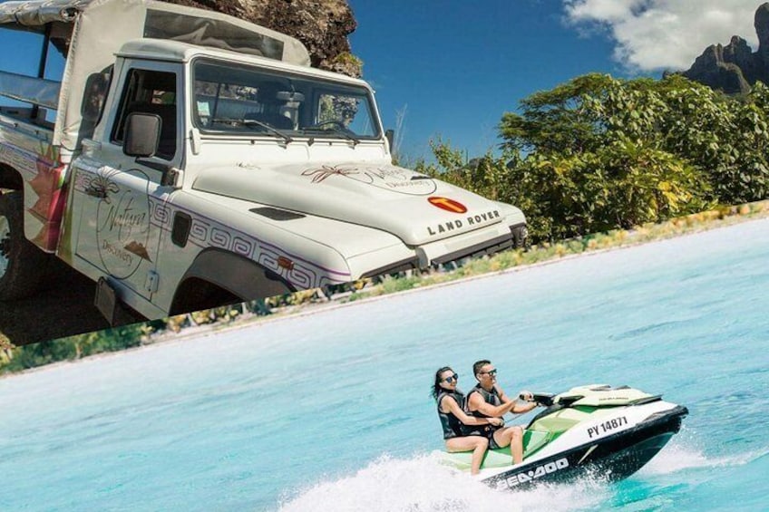 Bora Bora 4WD Tour Including Lunch at Bloody Mary's and Jet Ski Tour