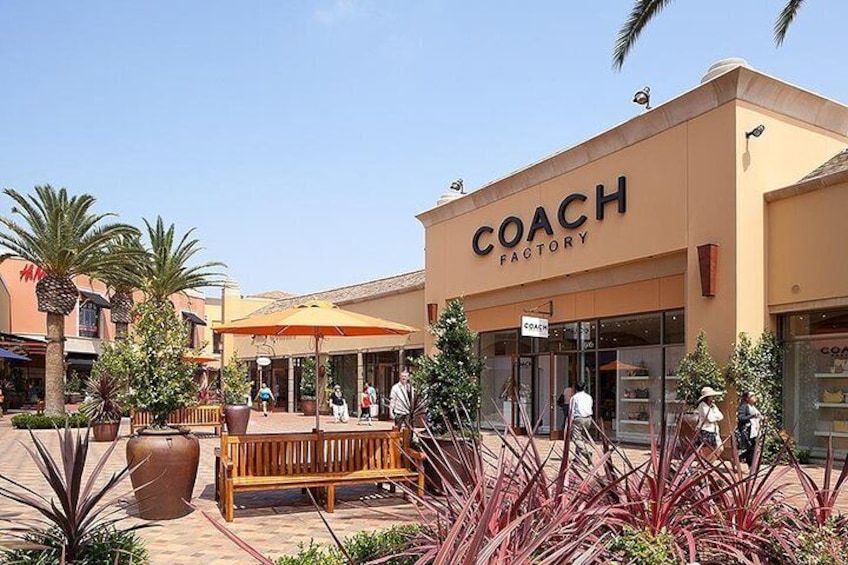 Citadel Outlets Transfer from Anaheim with VIP Lounge, storage & LAX Drop-Off