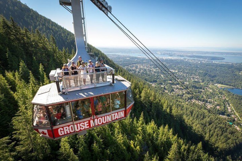 Grouse Mountain Skyride in summer
