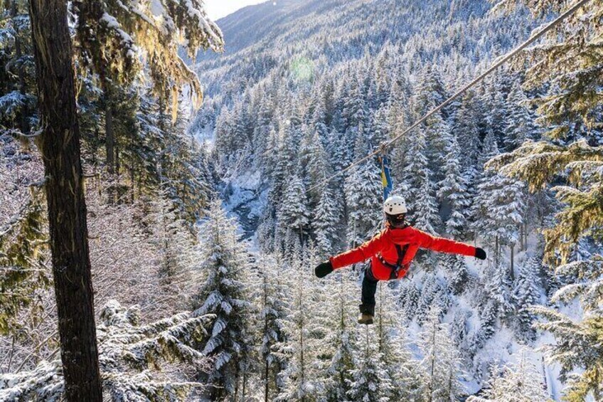 Winter Launch over Creek