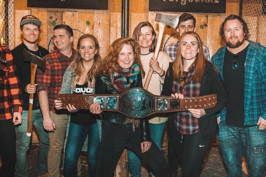 Axe Throwing Party at Forged!