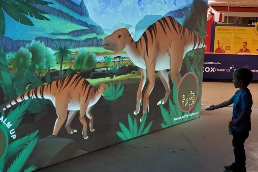 Interact with Dinos who Roamed Prehistoric Nevada at the Digital Dinosaur Wall Exhibit