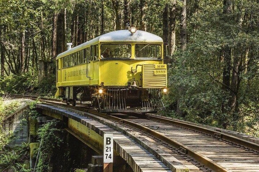 Skunk Train: Wolf Tree Turn from Willits