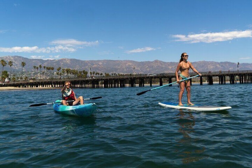 paddle boarding and kayaking in santa barbara