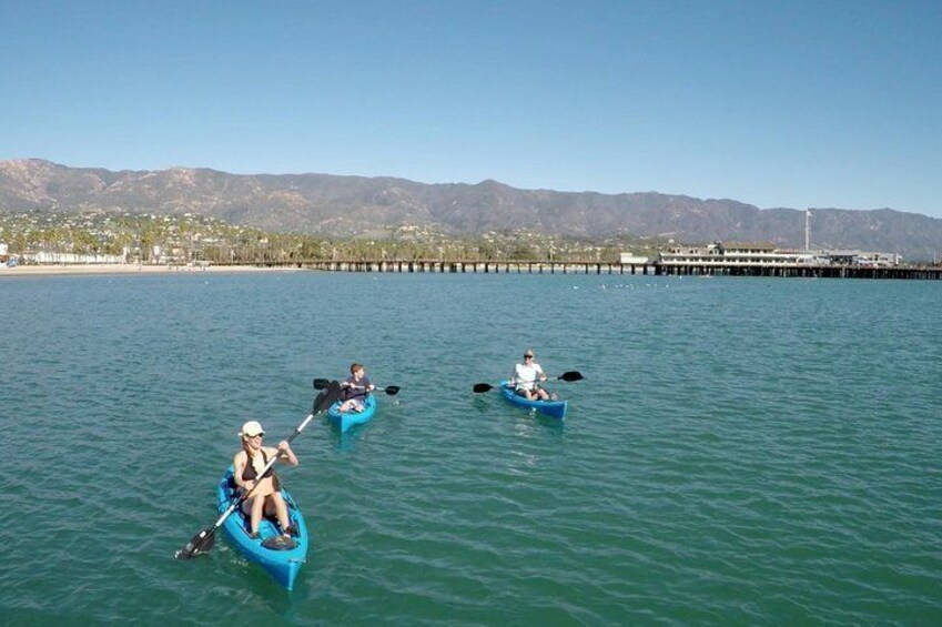 paddling into the santa barbara harbor from west beach