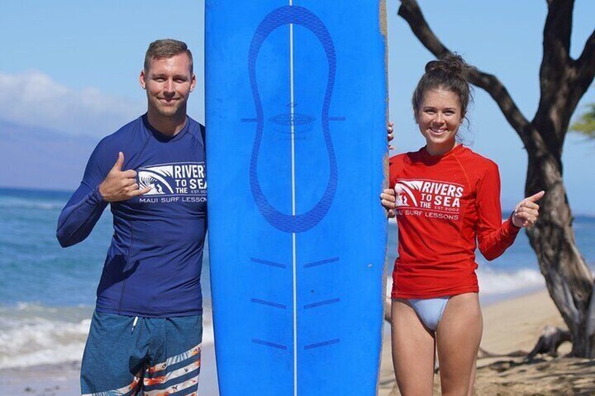 Private Surf Lesson for Two Near Lahaina