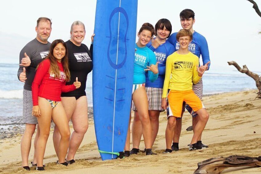 Private Surf Lesson for Group of 3-5 Near Lahaina