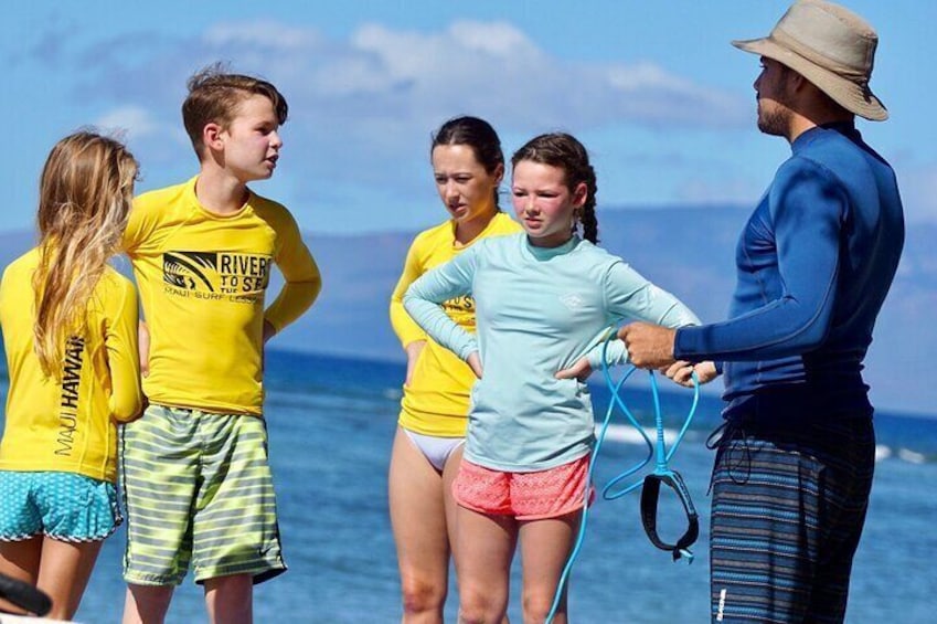 Private Surf Lesson for Group of 3-5 Near Lahaina