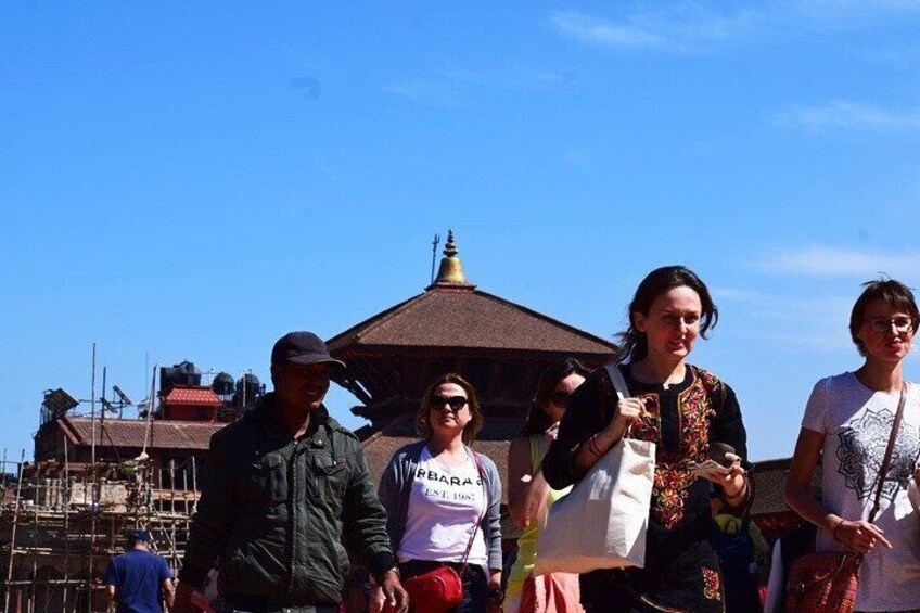 Tourist around Bhaktapur.