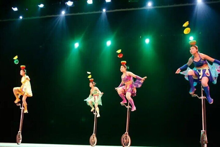 Beijing Evening Acrobat Show In Red Theater With Private Transfer