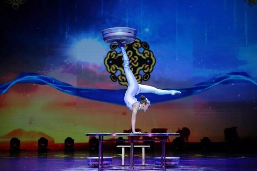 Beijing Evening Acrobat Show In Red Theater With Private Transfer