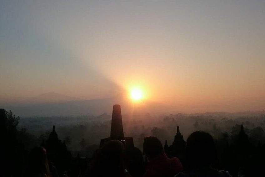 Sunrise point behind the volcano