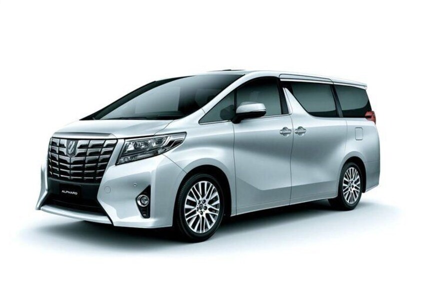 Toyota Alphard - upto 6 passengers travel in comfort.