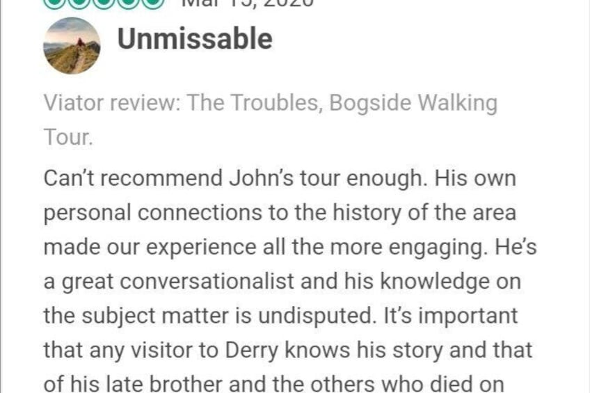 The Troubles, Bogside Walking Tour.