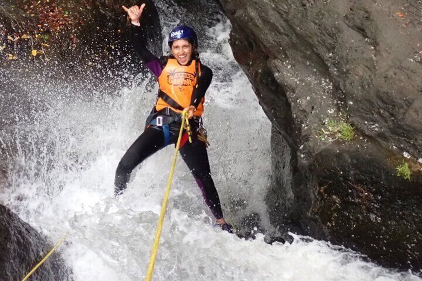 Abseil thru Big Cheese Waterfall