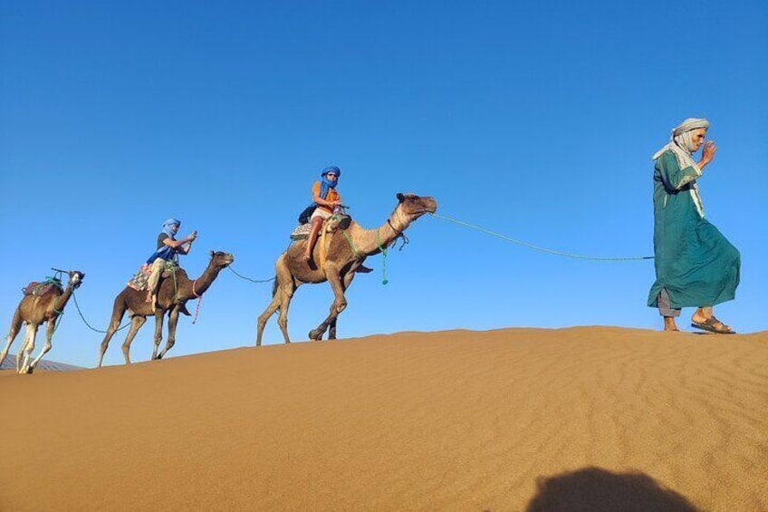 Camel ride Erg Chigaga dunes Camp 