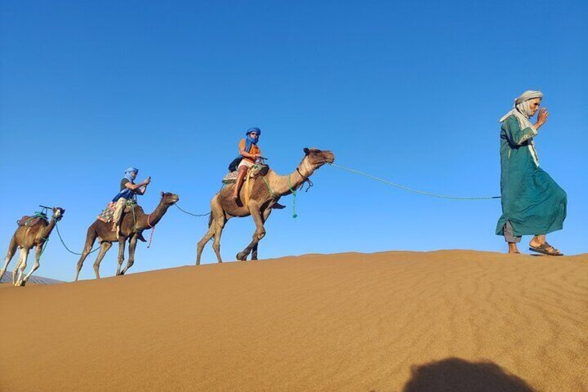 Camel ride Erg Chigaga dunes Camp