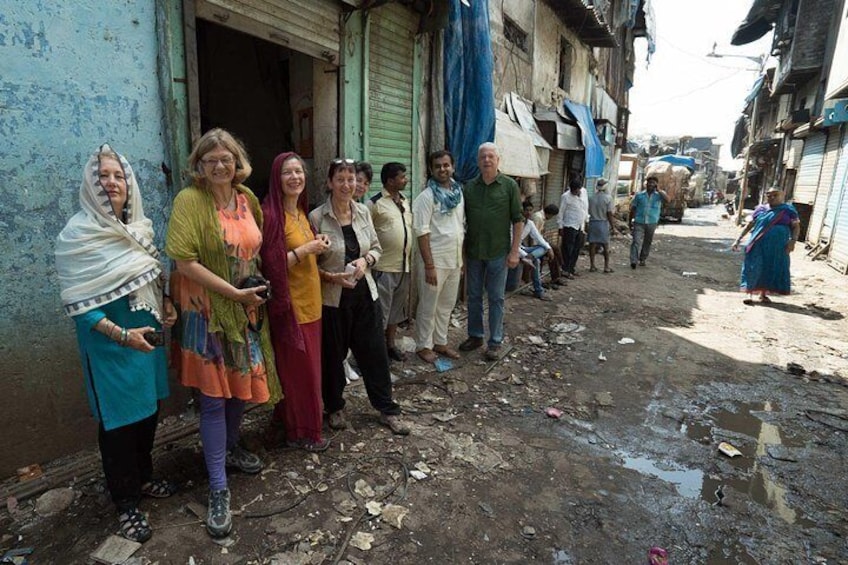 small tour group in slums