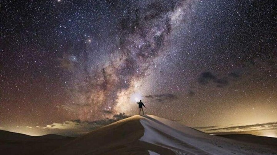 Night view in Thar desert