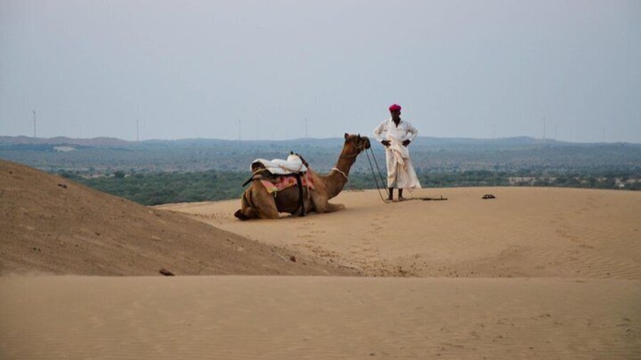 Camel safari in deep Thar desert