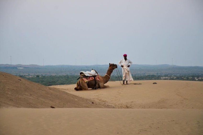 Camel safari in deep Thar desert