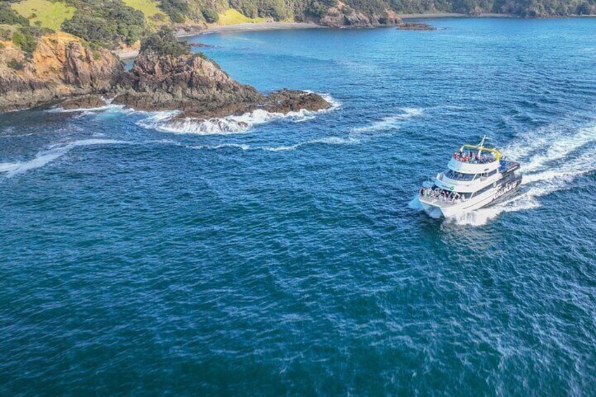 Dolphin Seeker sailing through the Islands